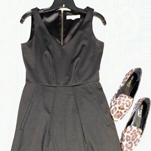 Black Sleeveless Dress with Pockets (LOFT)